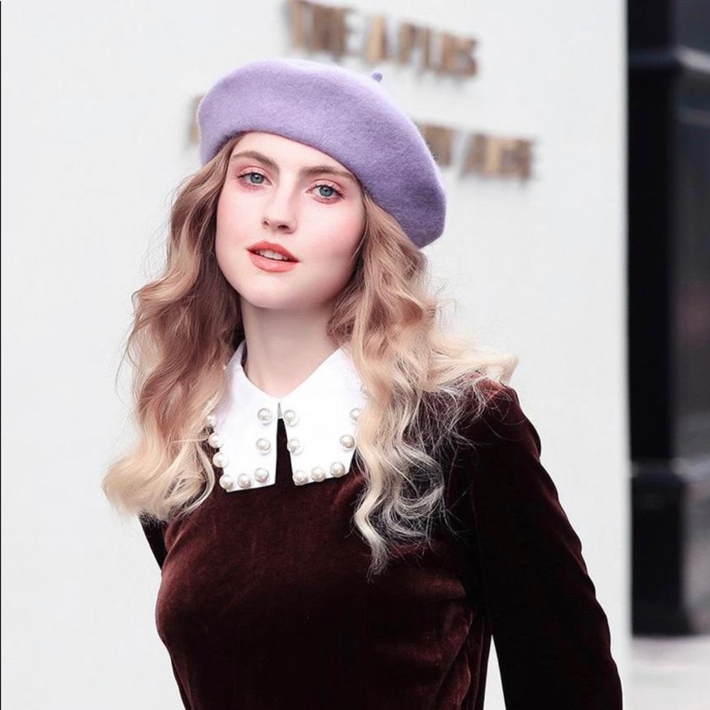 🦋NWT Lavender French Wool Beret🦋